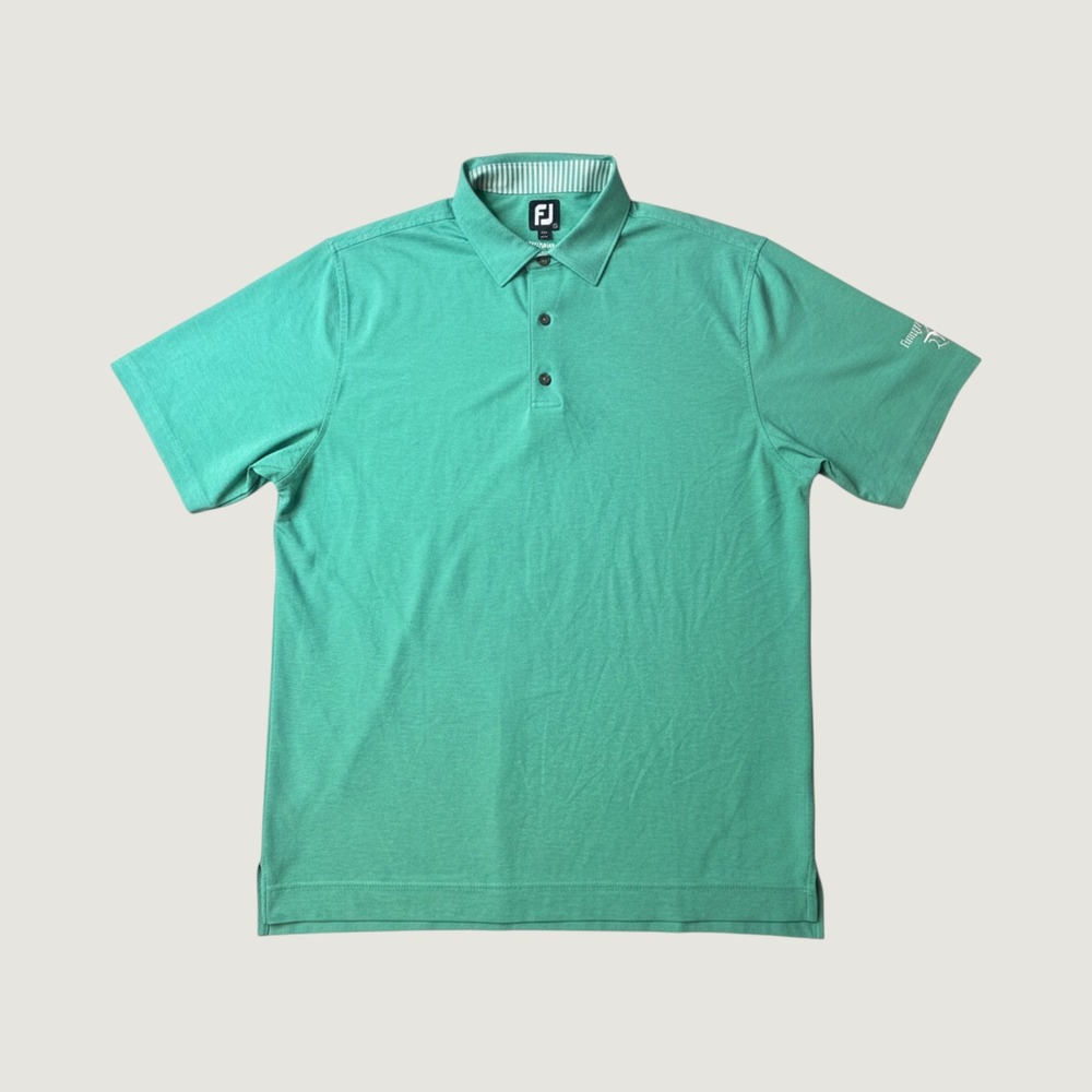 FootJoy Polo Shirt Mens Large ProDry Green Heathered Short Sleeve Canyon West